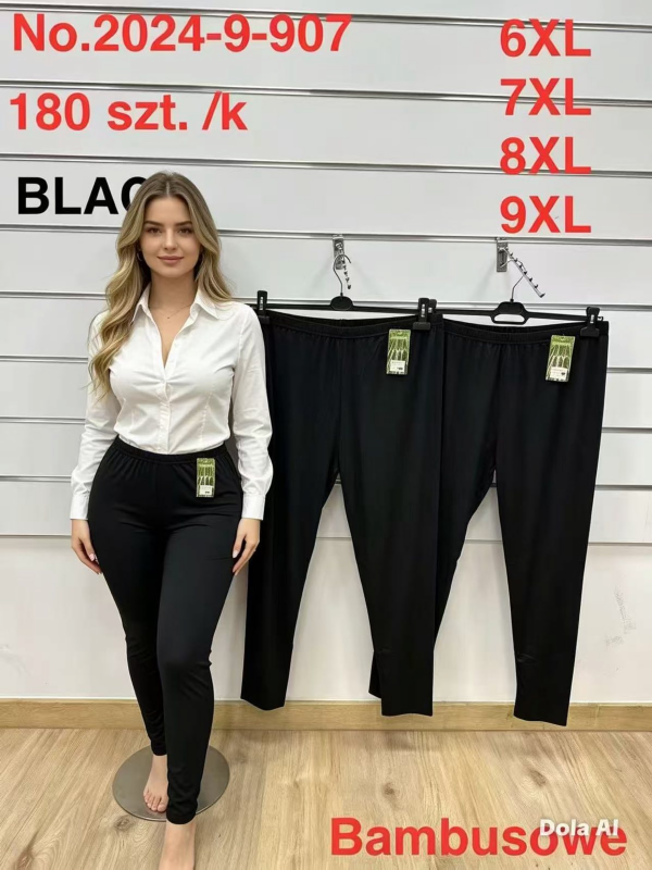 Leginsy damskie Roz 6XL-9XL, 1 Kolor Paczka 12 szt